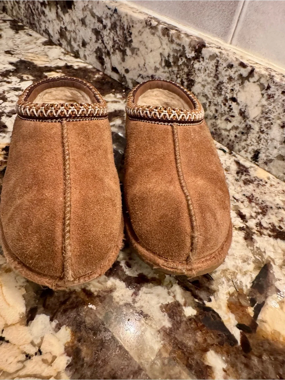 UGG Chestnut Brown Tasman II suede  clog  Kids US 2